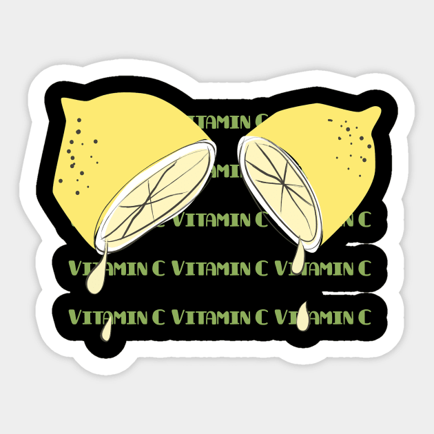 Give Me My Vitamin C To Fight COVID 19 Sticker by TATOH